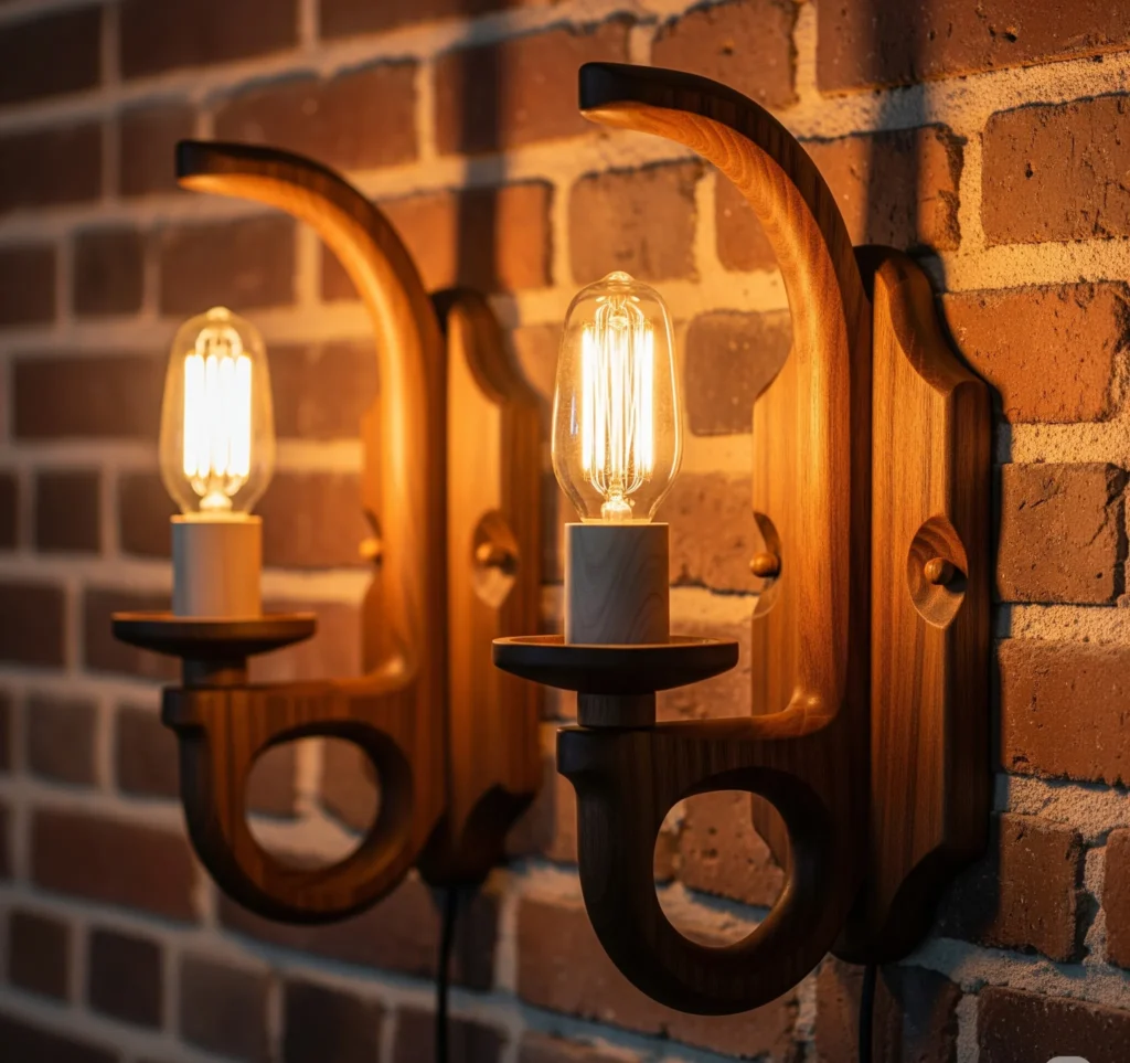 Sconces made of wood