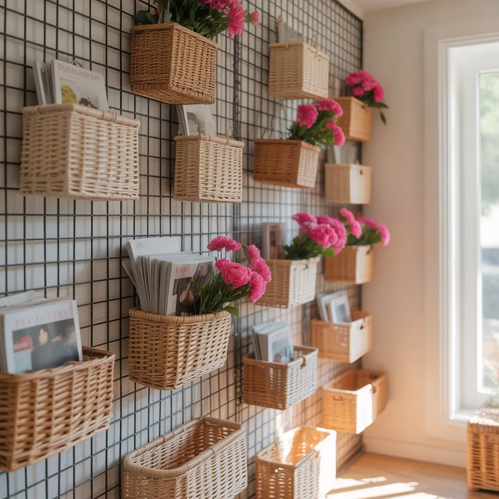Baskets on Wire Walls
